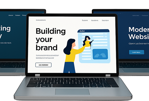 Website showcase right visual